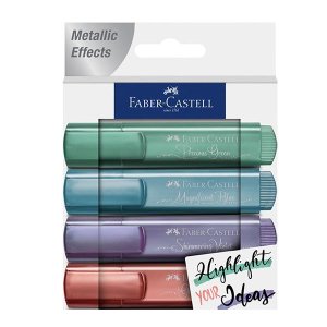 Faber Castell Metalik Fosforlu Kalem Seti 4'lü Yeni Renkler