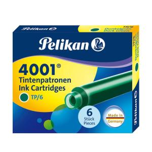 Pelikan Dolma Kalem Kartuşu Küçük Koyu Yeşil 6 LI 4001