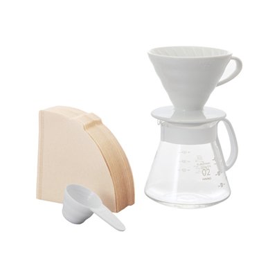 Hario V60 02 Coffee Maker (White Ceramic) - HARIO V60 02 Kahve Demleme Seti (Beyaz Seramik) Hario V60 02 Coffee Maker (White Ceramic) - HARIO V60 02 Kahve Demleme Seti (Beyaz Seramik)