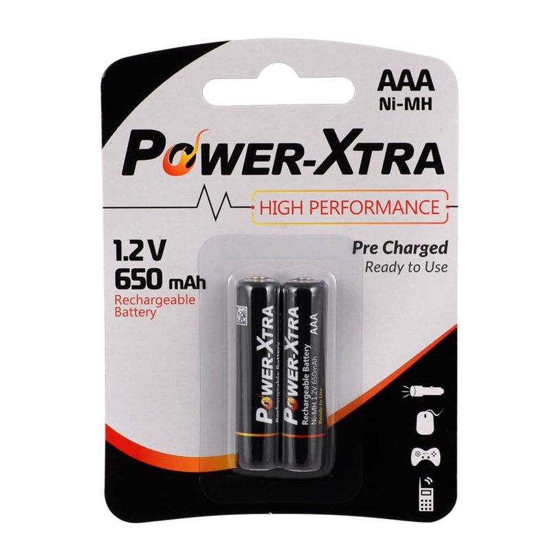 PowerXtra 1.2V 650 Mah AAA Size Kullanıma Hazır Şarjlı Pil2li Blister 900600503127