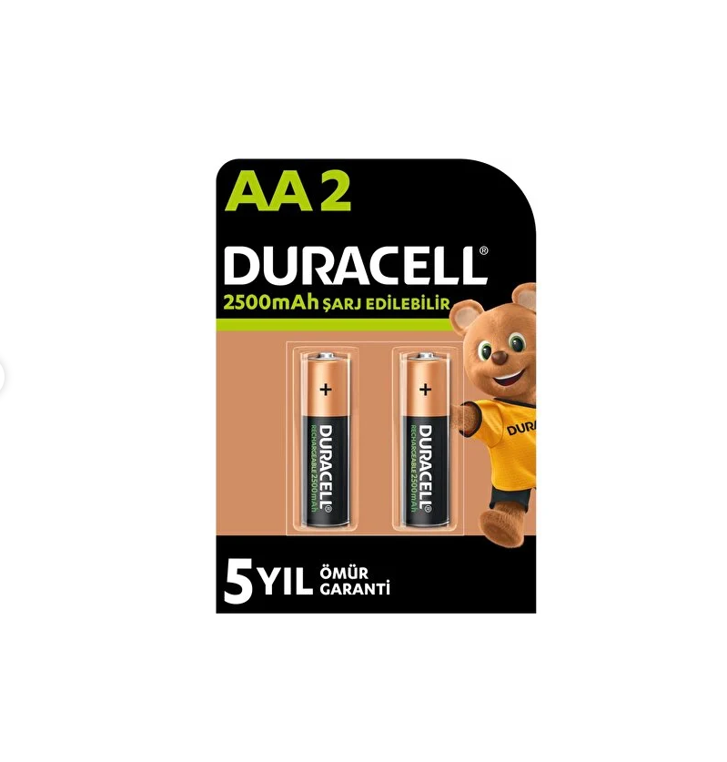 Duracell 1.2V 2500 mAh AA Şarjlı Kalem Pil 2li 35503077