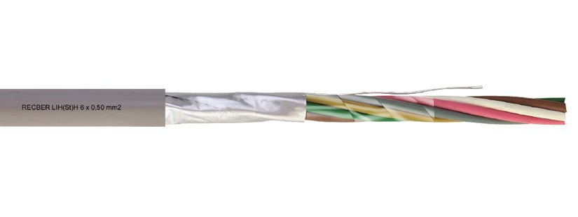 Reçber LIH(St)H 5x0,22mm2 + 0,22mm2 Sinyal Ve Kontrol Kablosu - 100 Metre Fiyatı