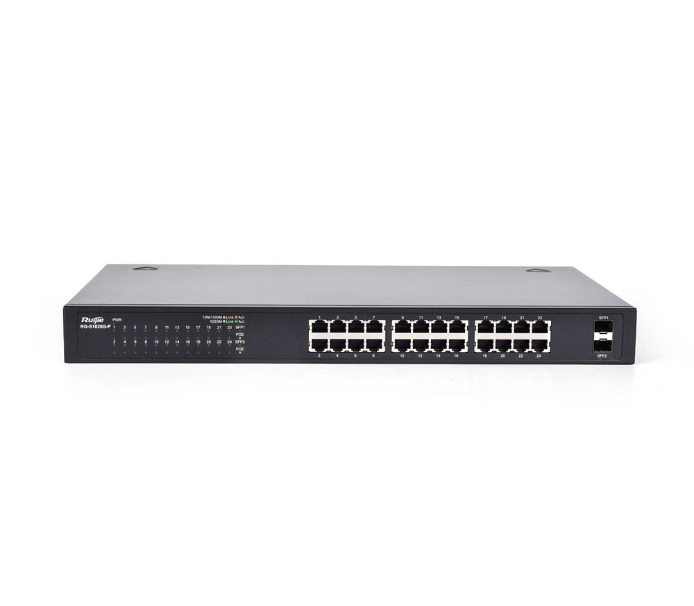 Ruijie RG S1826G-P 24 Port GB 2 SFP PoE Switch (370W) - Yonetilemez ...