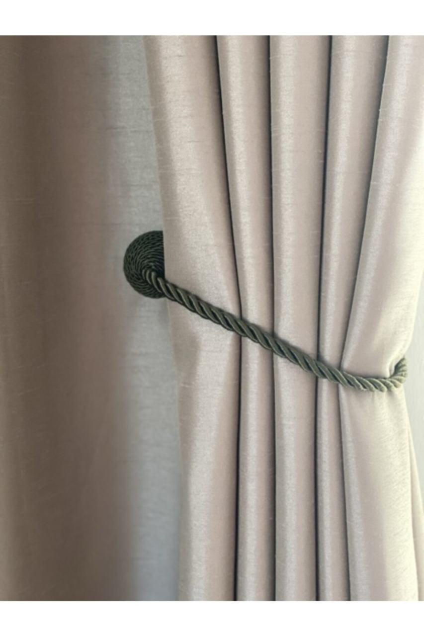 Mıknatıslı Kordon Sarım Tül Ve Fon Perde Toplama Aparatı Yeşil Mandal