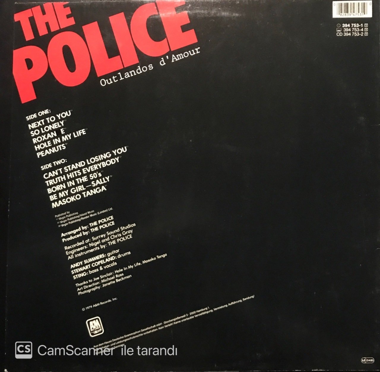 The Police Outlandos Damour Lp Plak 9773