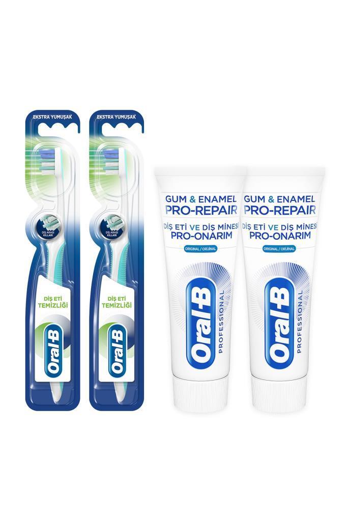 OralB Diş Eti Ve Minesi ProOnarım 2x 50ml + 2x Diş Fırçası