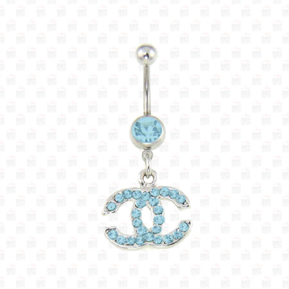 chanel cc belly ring