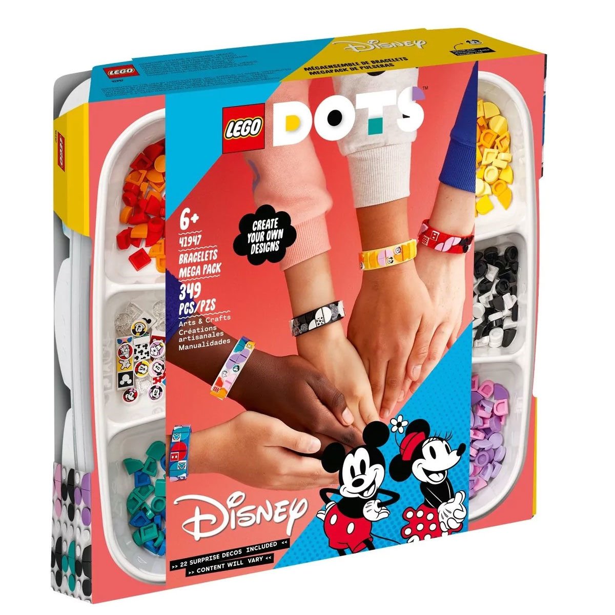 41947 Lego Dots - Mickey ve Arkadaşlar Bileklikleri Mega Paket, 349 parça +6 yaş
