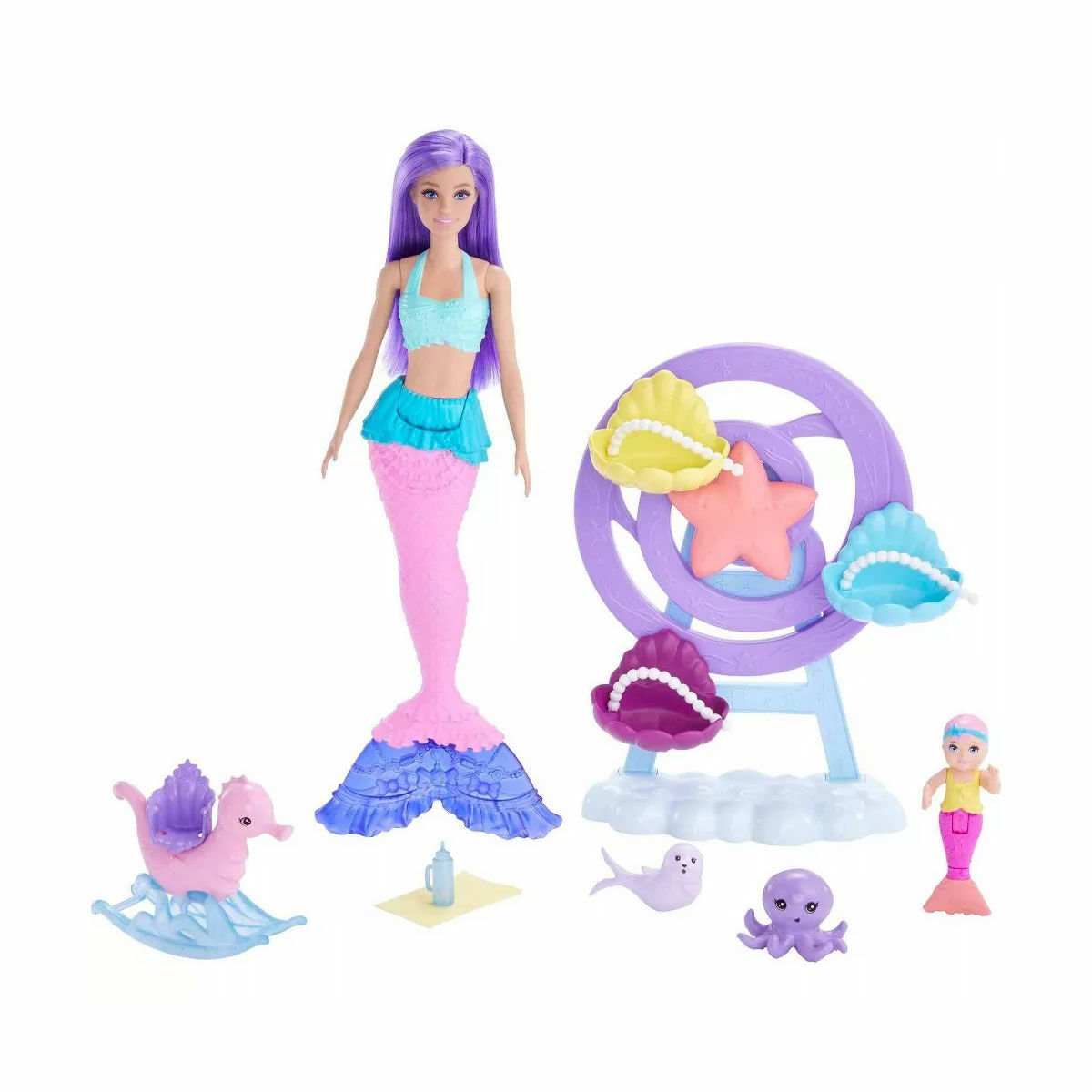 HLC30 Barbie Dreamtopia Deniz Kızı Bebek ve Çocuk Oyun Alanı