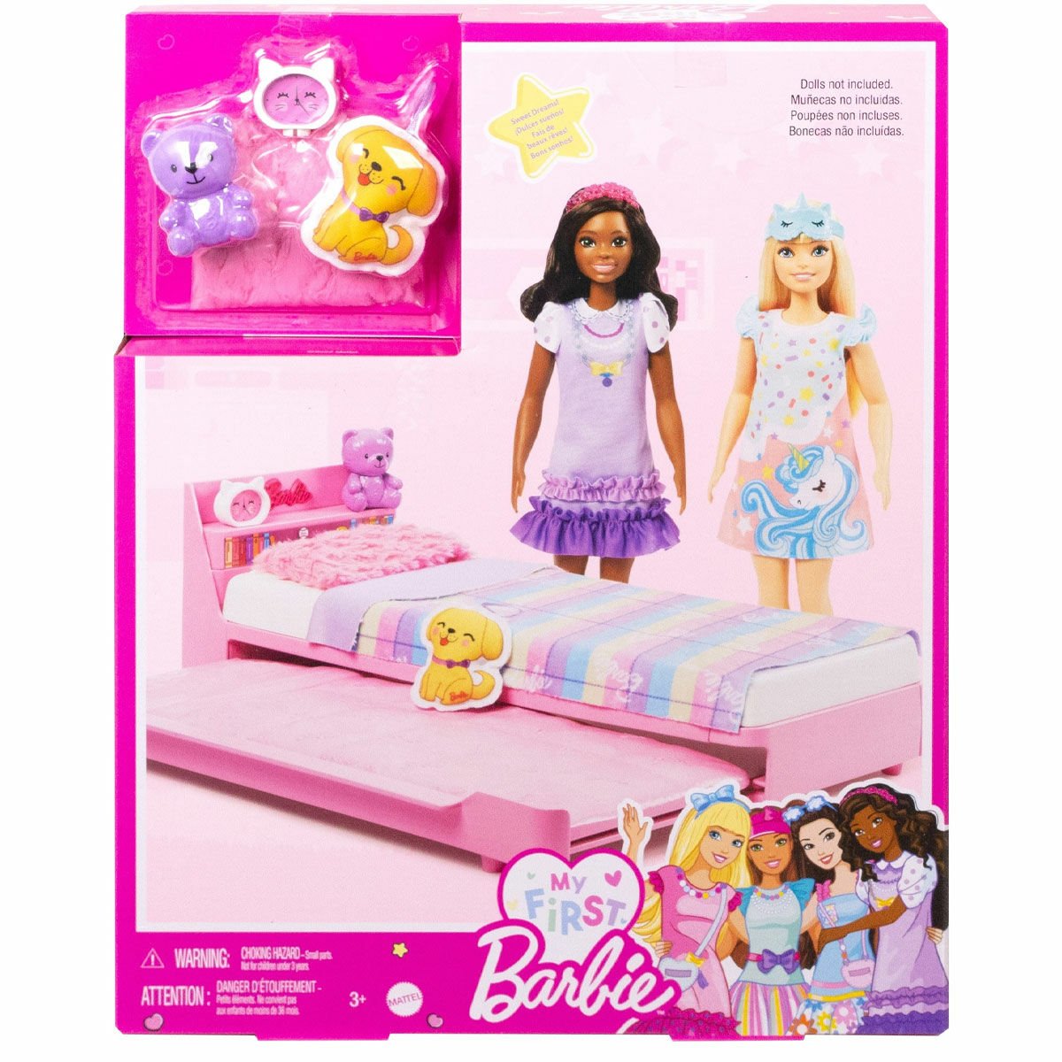HMM64 My First Barbie - İlk Barbie Bebeğim - Barbie\'nin Yatağı Oyun Seti