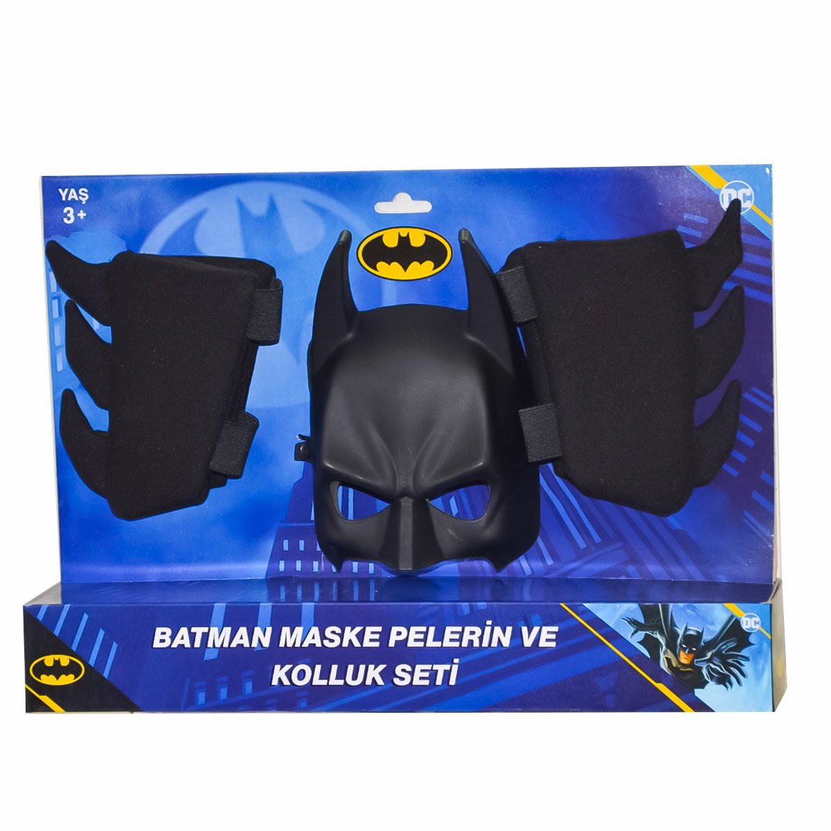MGA02027  Batman Maske Pelerin Kolluk 3lü Set- Mega Oyuncak