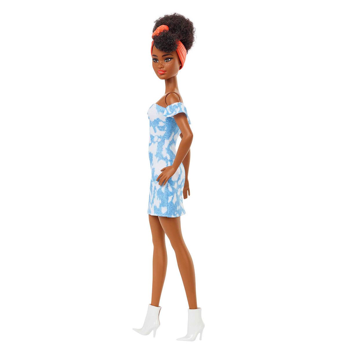 HBV17 Barbie Fashionistas Siyah Saçlı, Kot Elbiseli