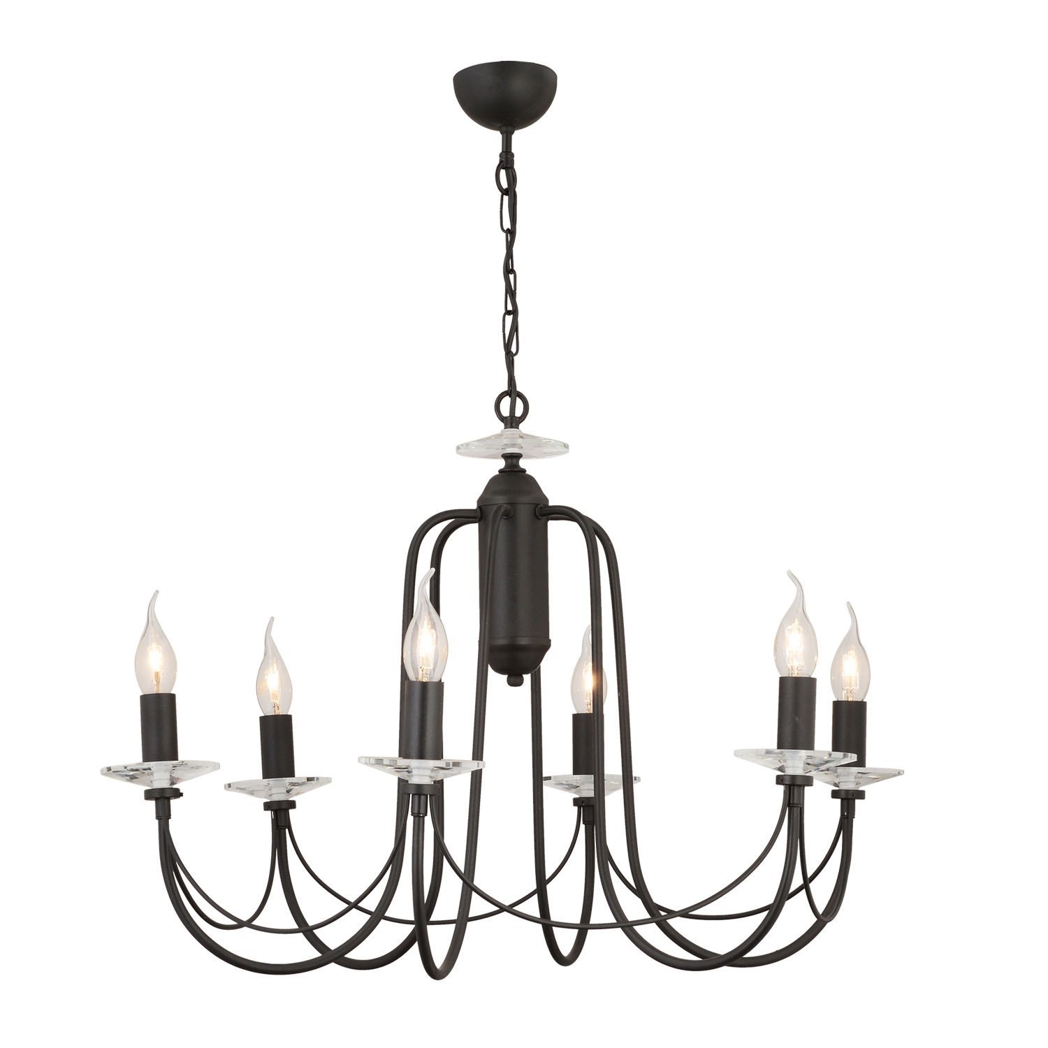 black silver chandelier