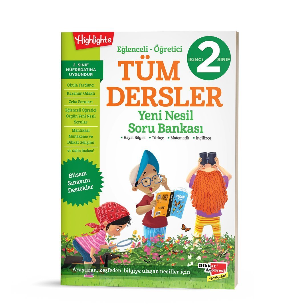 Dikkat Atölyesi Yayınları 2.Sınıf Tüm Dersler Yeni Nesil Soru Bankası