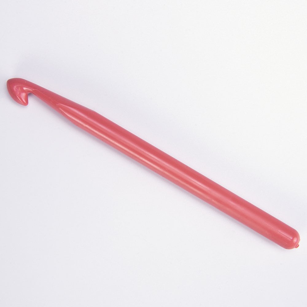 YARNART PLASTIC CROCHET HOOK 10 MM - RED-10 MM - RED