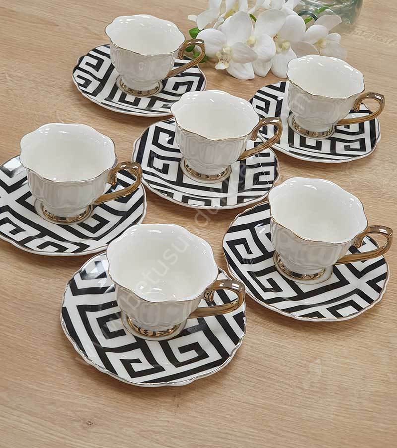 Beyaz Versace Kahve Fincan Takımı