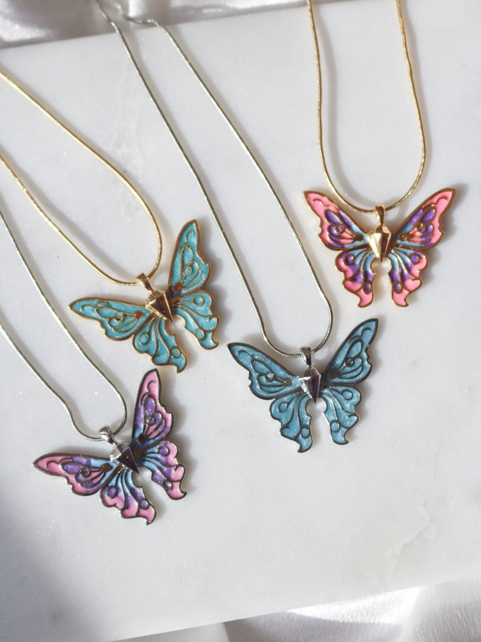 barbie butterfly necklace