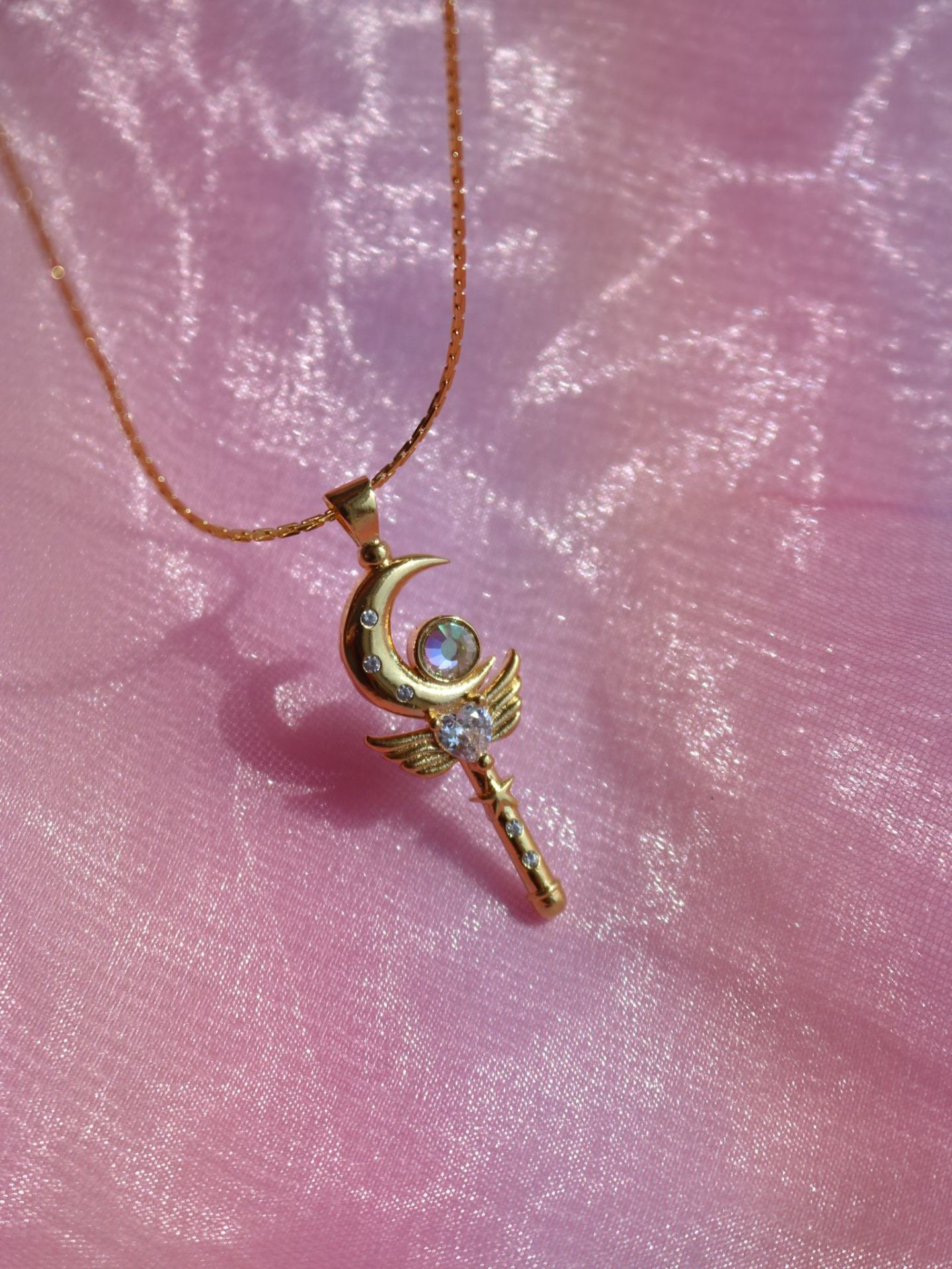 sailor moon wand necklace