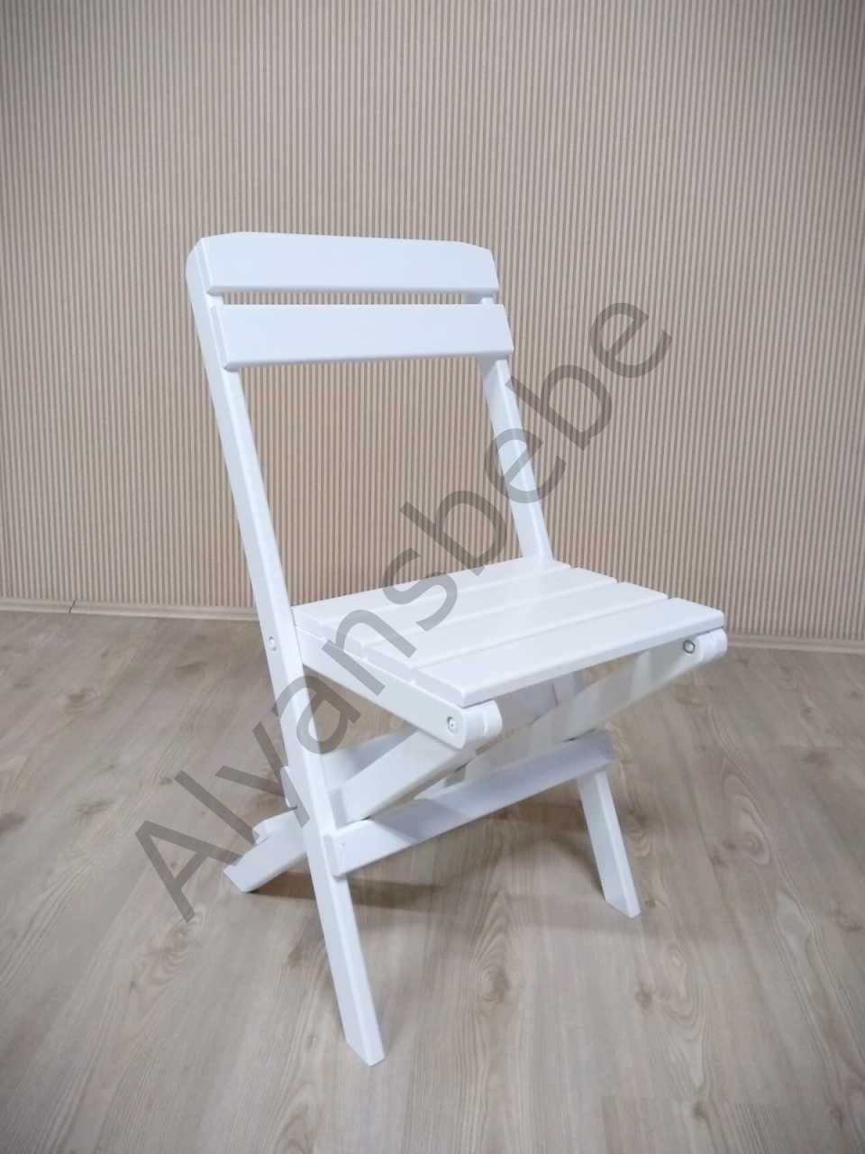Alyans Ahşap Katlanır MasaSandalye Takım (KırmızıBeyazSarı)