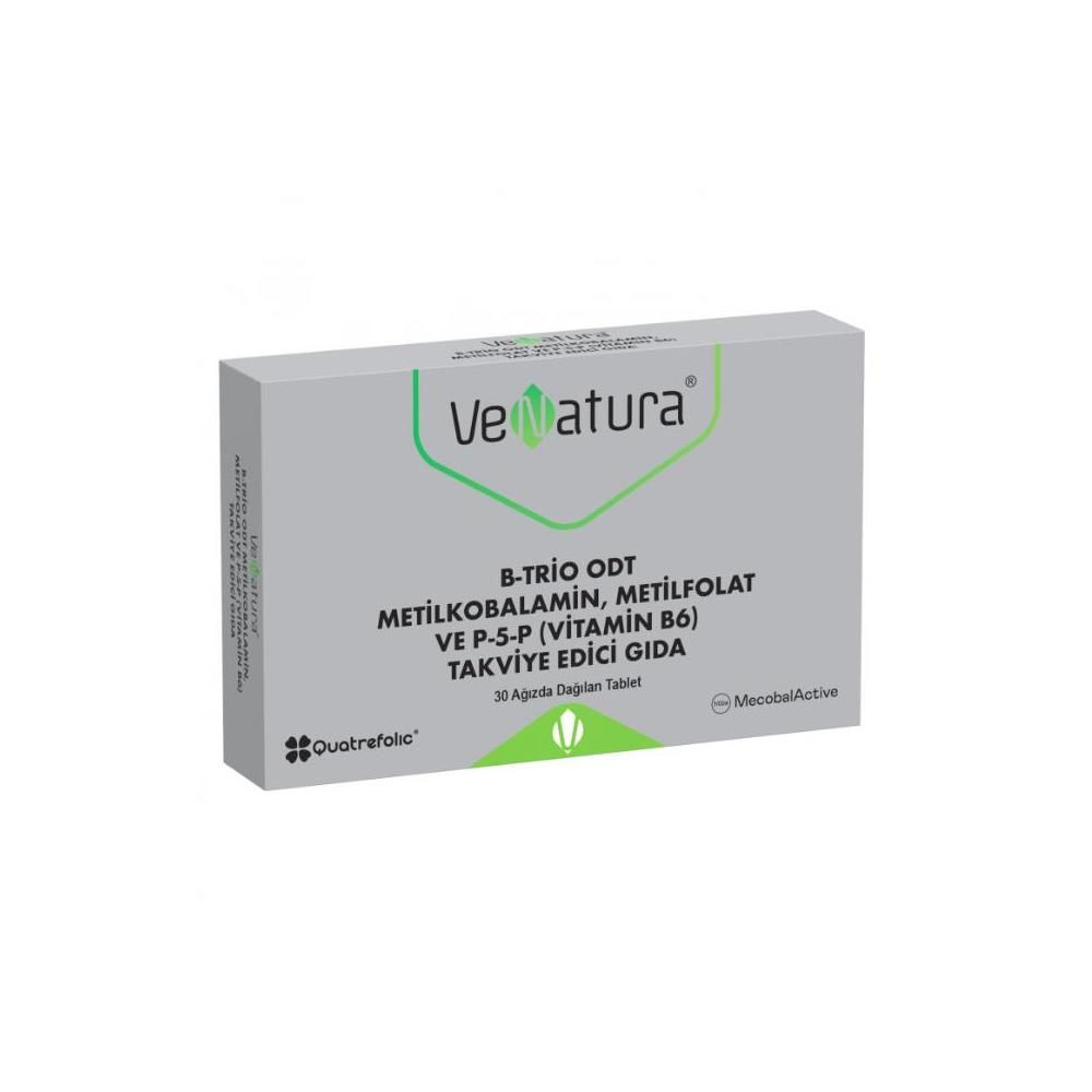 VeNatura B-Trio Odt Metilkobalamin Metilfolat ve P-5-P 30 Tablet VeNatura B-Trio Odt Metilkobalamin Metilfolat ve P-5-P 30 Tablet