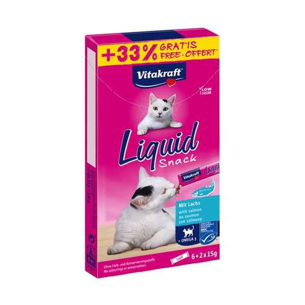Vitakraft Omega-3 Somonlu Sıvı Kedi Ödül Maması 90 Gr