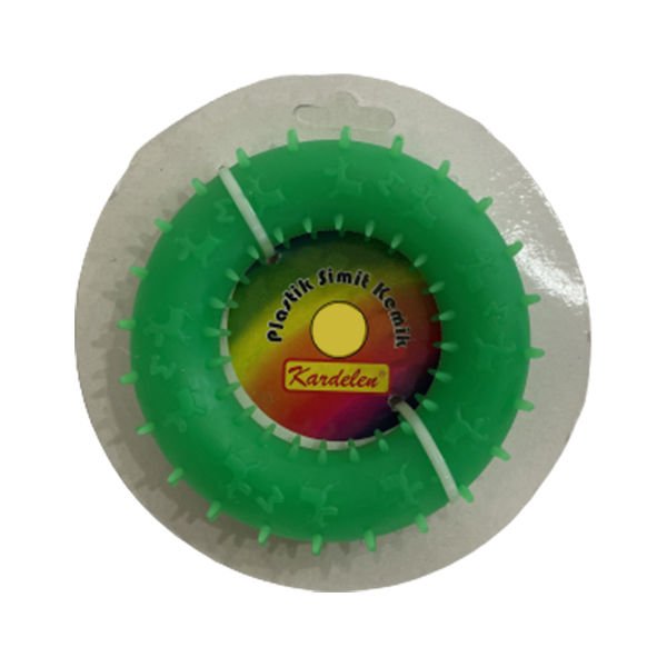 Petpretty Plastik Simit Kemik Köpek Oyuncağı S 6.5 Cm Yeşil