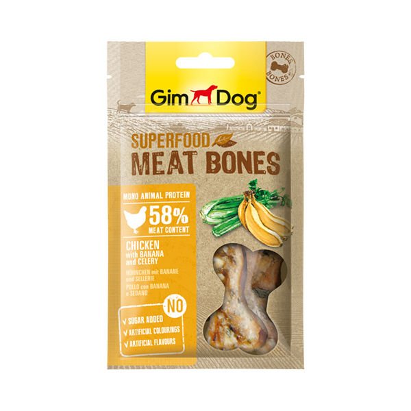 Gimdog Super Food Meatbones Muzlu Ve Kerevizli Tavuklu Köpek Ödülü 70 Gr
