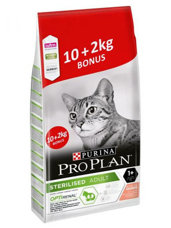 Pro Plan Sterilised Somonlu Kedi Maması 10 Kg+2 Kg Hediyeli