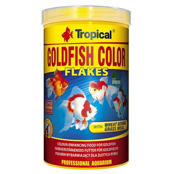 Tropical Goldfish Colour Flakes Japon Balıkları İçin Pul Balık Yemi 100 Ml 20 Gr