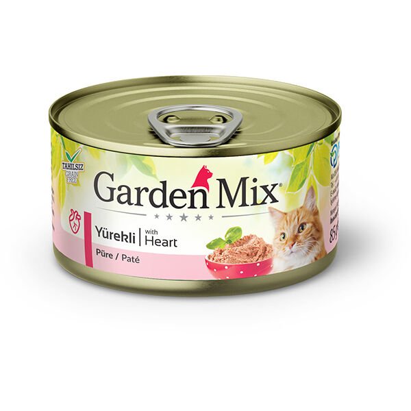 Gardenmix Yürekli Tahılsız Kıyılmış Konserve Kedi Maması 85 Gr