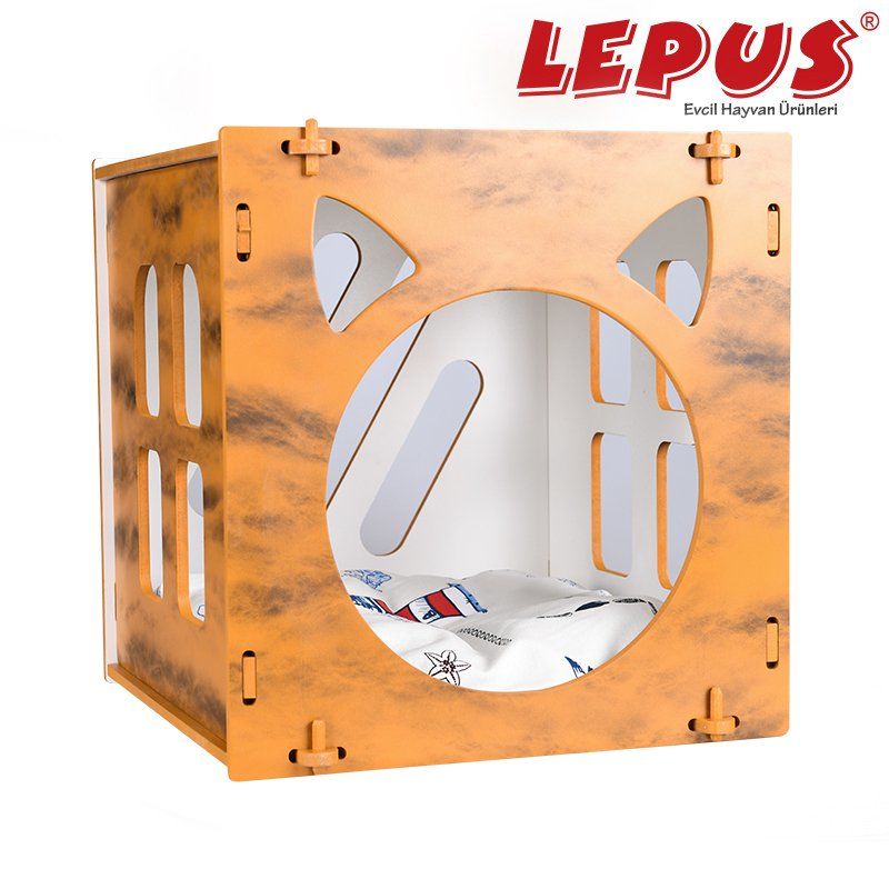Lepus Küre Kedi Yuvası Hardal 40x40x45h cm