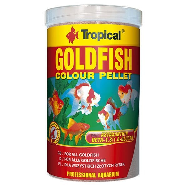 Tropical Goldfish Colour Pellet Japon Balıkları İçin Renklendirici Pellet Balık Yemi 250 Ml 90 Gr