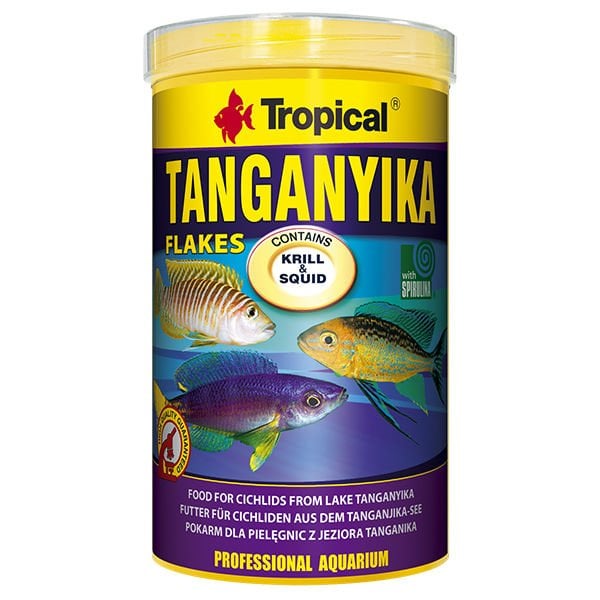 Tropical Tanganyika Flakes Tanganyika Cichlid Balıkları İçin Pul Balık Yemi 250 Ml 50 Gr