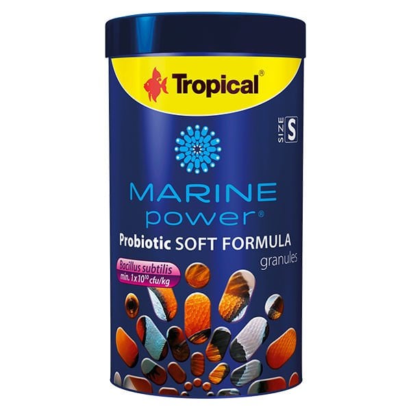 Tropical Marine Power Probiotic Soft Formula M Prebiyotik Katkılı Omnivor Deniz Balık Yemi 250 ML 150 GR