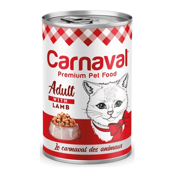 Carnaval Premium Cat Kuzu Etli Yetişkin Kedi Konservesi 400 Gr