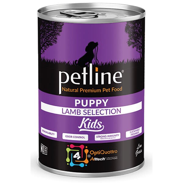 Petline Natural Puppy Kids Kuzu ve Pirinçli Pate Köpek Konservesi 400 Gr