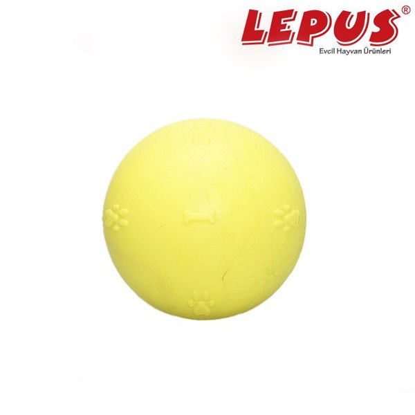 Lepus Ağız ve Diş Sağlığı İçin Büyük Top Köpek Oyuncağı Sarı 6,5 cm