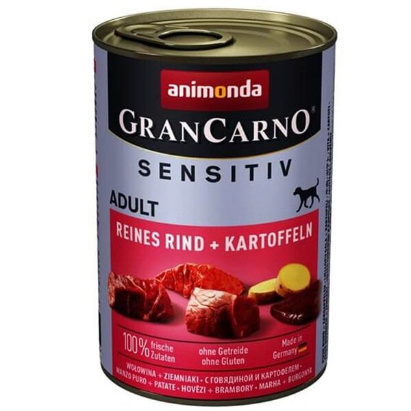 Animonda Gran Carno Sensitive Sığır Etli ve Patatesli Yetişkin Köpek Konservesi 400 Gr
