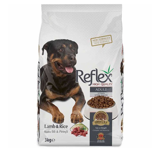 Reflex Kuzu ve Pirinçli Yetişkin Köpek Maması 3 Kg