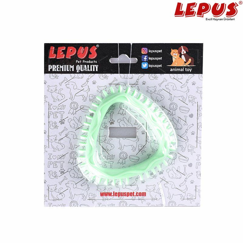 Lepus Ağız ve Diş Sağlığı İçin Üçgen Köpek Oyuncağı Yeşil 10x10h cm