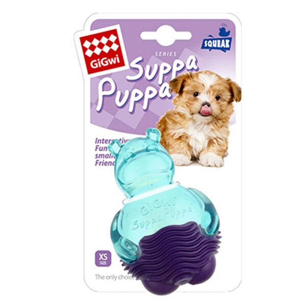 Gigwi Suppa Puppa Hipopotam Şekilli Termoplastik Köpek Oyuncağı 7.5 Cm