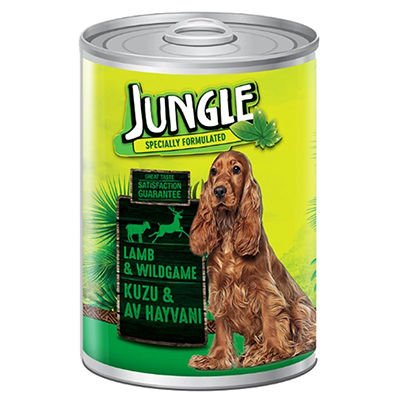 Jungle Kuzu Etli ve Av Hayvanlı Yetişkin Köpek Konservesi 415 Gr