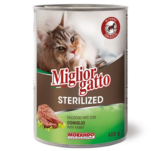 Miglior Gatto Sterilised Tavşanlı Kısırlaştırılmış Kedi Konservesi 400 Gr