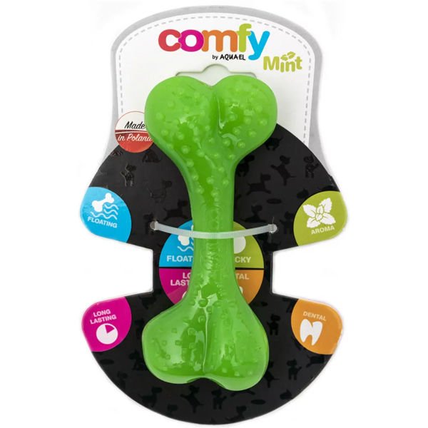Aquael Comfy Dental Naneli Köpek Diş Kaşıyıcı Kemik Oyuncak Yeşil 8.5 Cm