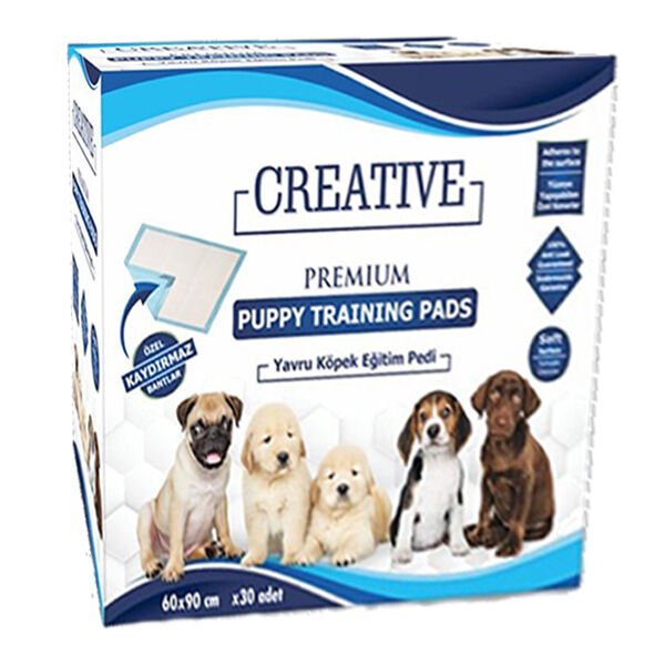Creative Kaydırmaz Yapışkan Kenarlı Köpek Eğitim Çiş Pedi 60x90 - 30'Lu