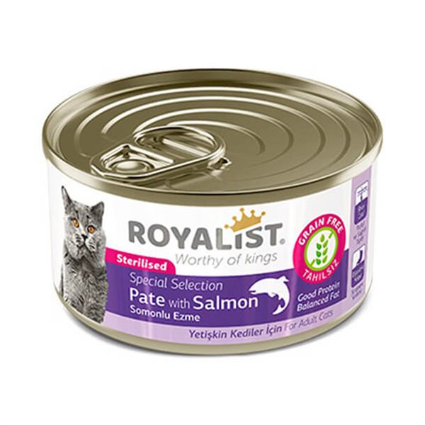 Royalist Somonlu Ezme Tahılsız Kısırlaştırılmış Kedi Konservesi 80 Gr