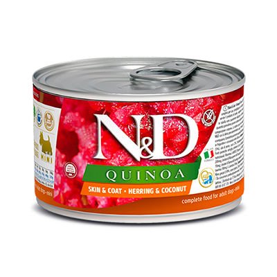 ND Quinoa Skın Ringa Balığı ve Hindistan Cevizli Köpek Konservesi 140 gr