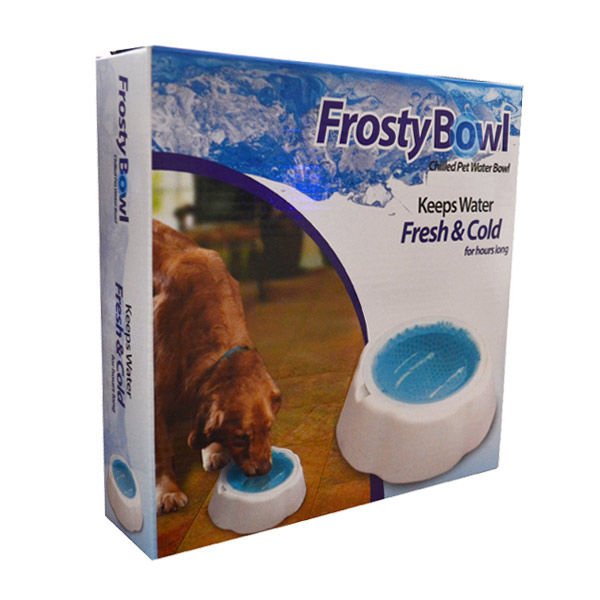 No Name Frostly Bowl Soğutuculu Köpek Su Kabı 23.5x17x6 Cm Mavi/Beyaz