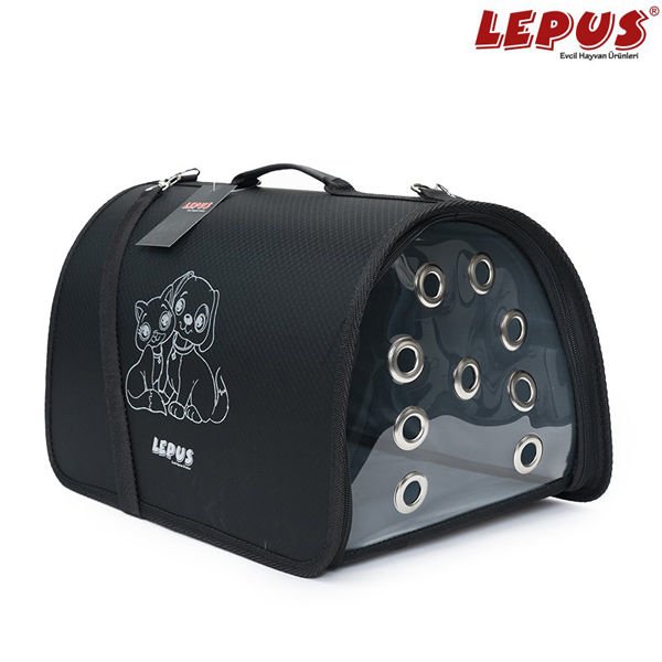 Lepus Flybag Küçük Irk Köpek Ve Kedi Taşıma Çantası Siyah 25x40x25h Cm