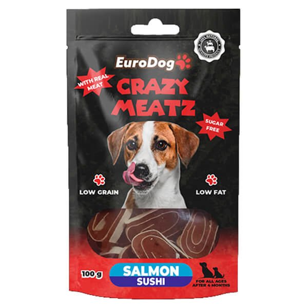 Eurodog Somonlu Sushi Doğal Köpek Ödül Maması 100 Gr